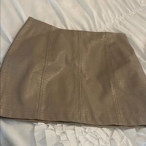 Addie Faux Textured Leather Mini Skirt